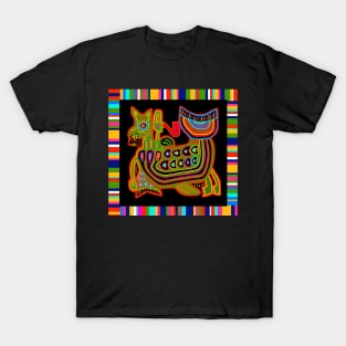 Kuna Indian Serpent Dragon with Bird T-Shirt